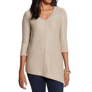 Chico's Slanted Hem Heidi Pullover Sweater